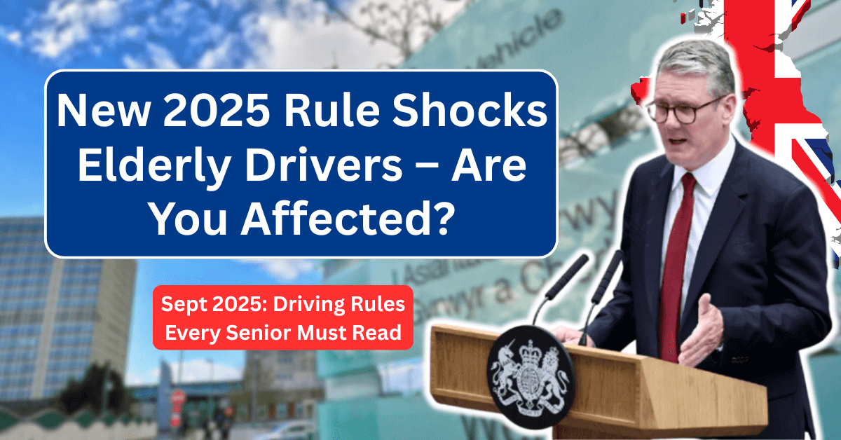 UK Elderly Driving Licence Rules from 1 September 2025 for Over-70s!