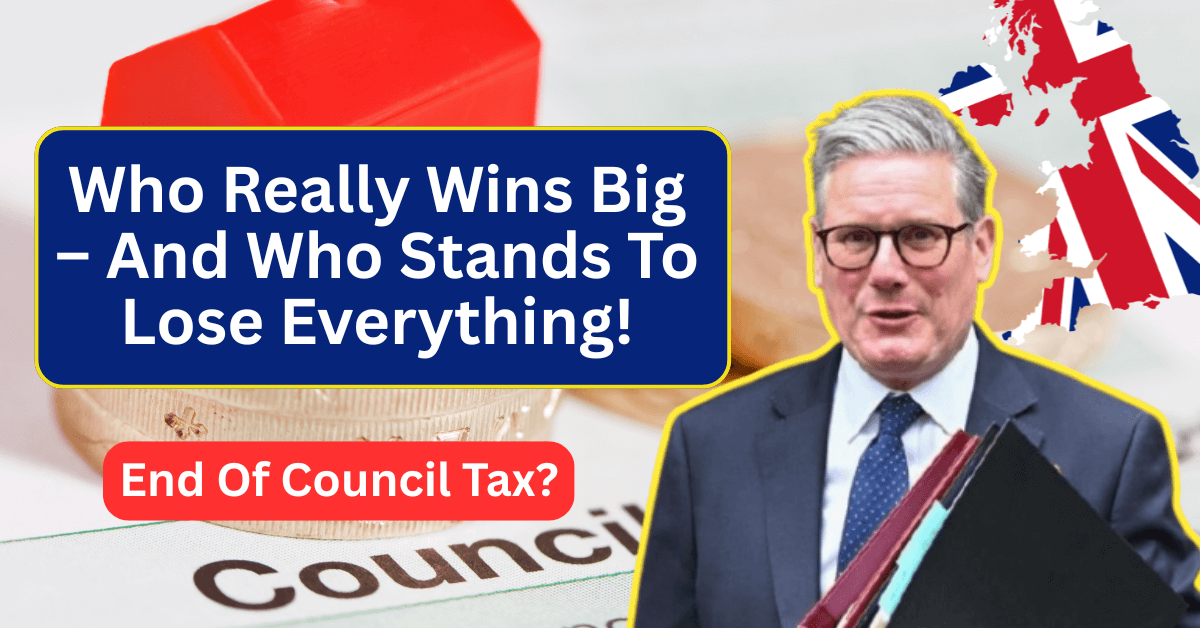UK pensioners reading council tax bill worried about 2025 changes